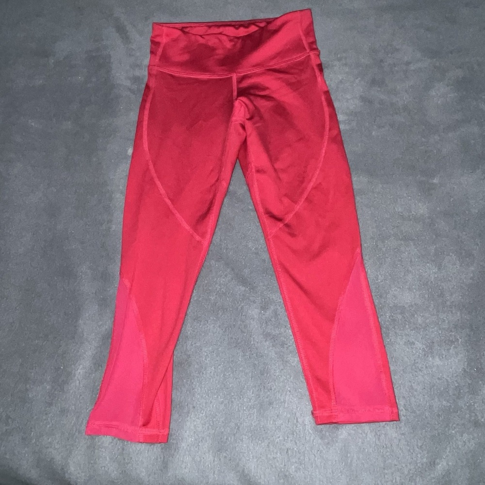 Old Navy Pink Mid Rise Go Dry Fitness Athletic Leggings Size Small 6/7 Youth